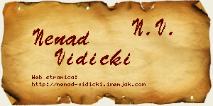 Nenad Vidicki vizit kartica